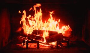 Fire in fireplace fenvaruonline