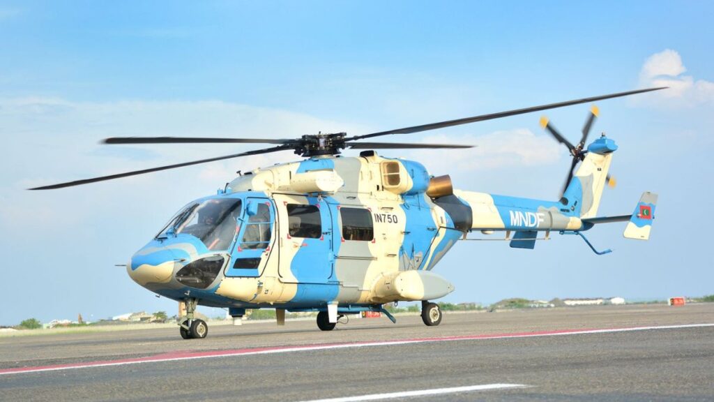 Indian heliopcter in maldives